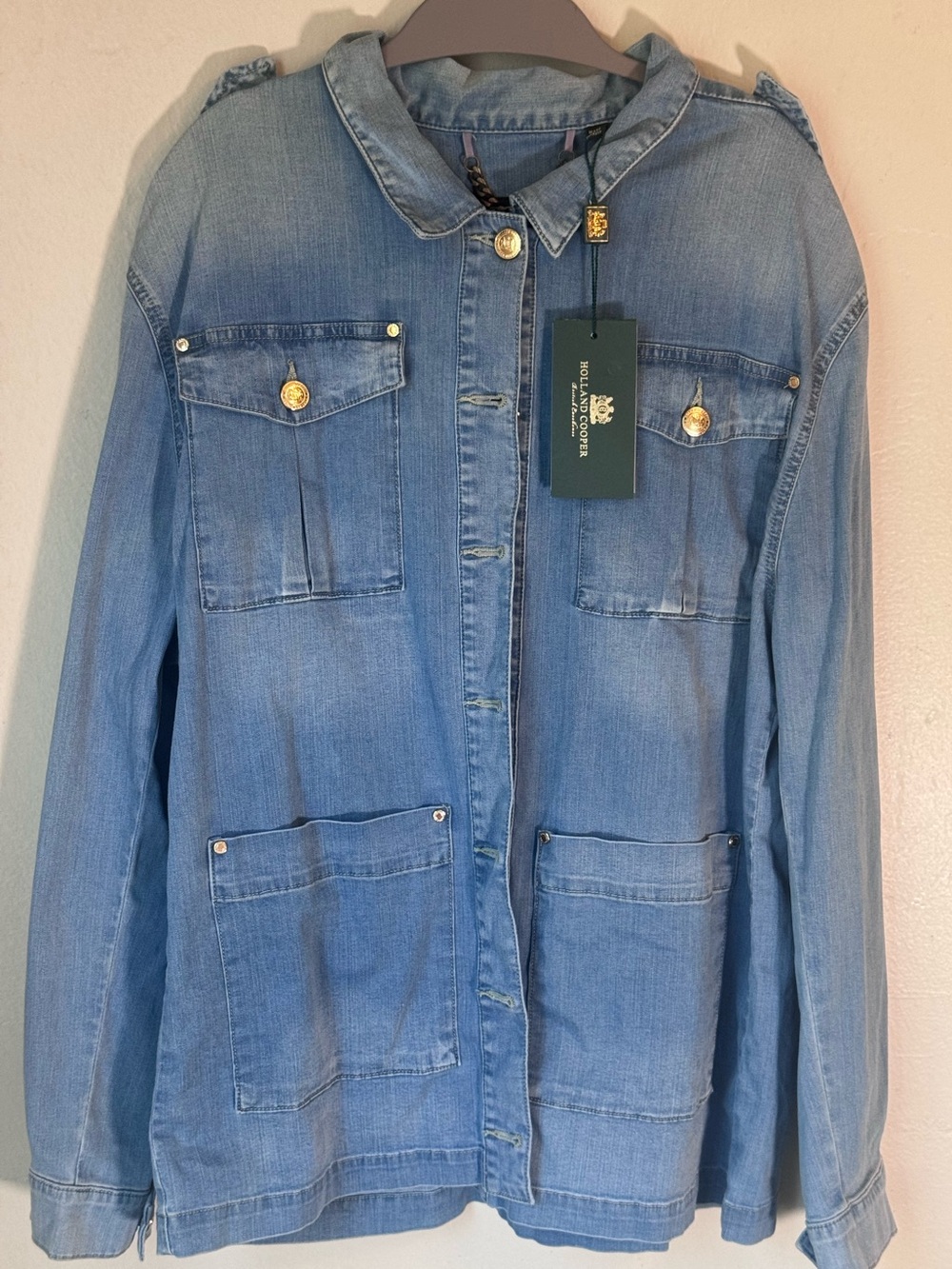 Holland Cooper Artillery Denim Jacket XL NWT